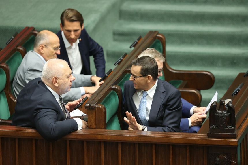 Jacek Sasin i Mateusz Morawiecki