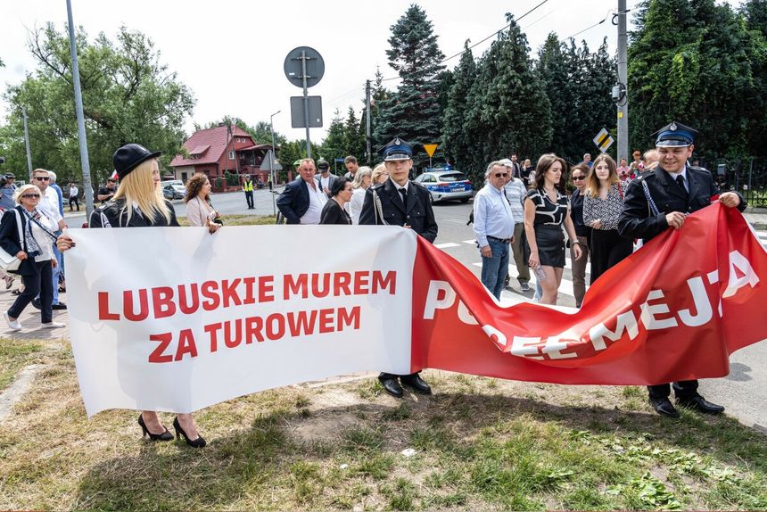 protest w obronie kopalni Turów