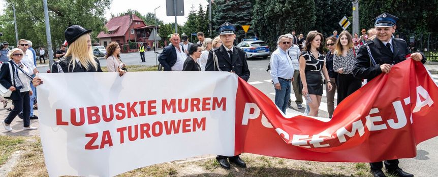 protest w obronie kopalni Turów