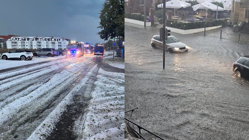 Silne gradobicie na zachodzie Niemiec