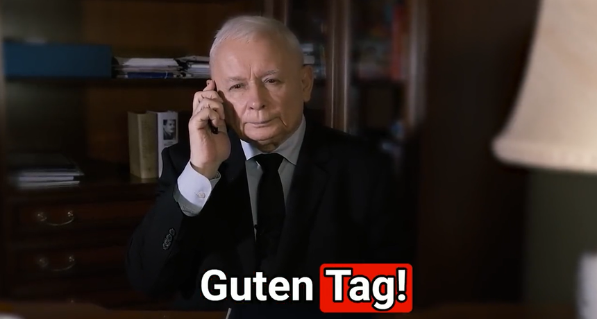 Kaczyński odbiera telefon z Niemiec. PiS zaskoczył nowym spotem