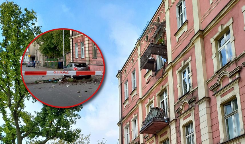 Balkon runął w centrum Sosnowca