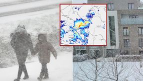 burza śnieżna w Warszawie