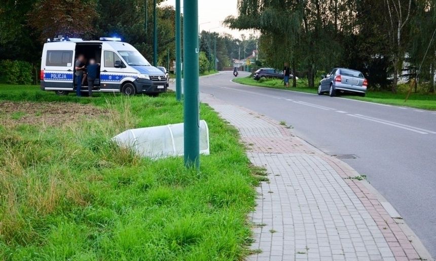 fragment kabiny pilota spadł na ziemię