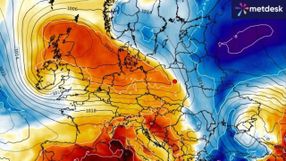 Mapa temperatury nad Europą