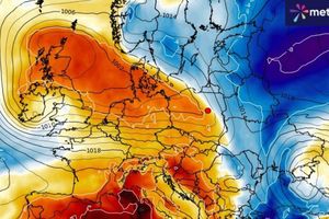 Mapa temperatury nad Europą