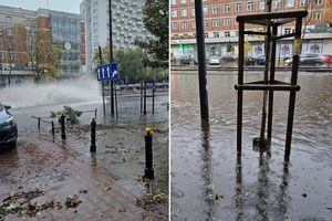 Ulewa w Warszawie
