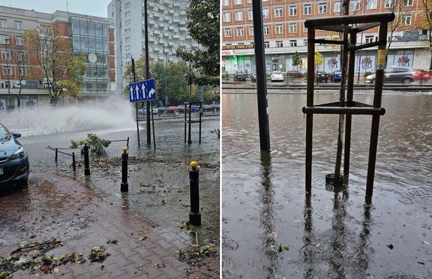 Ulewa w Warszawie