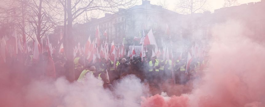 protest rolników w Warszawie MAPA