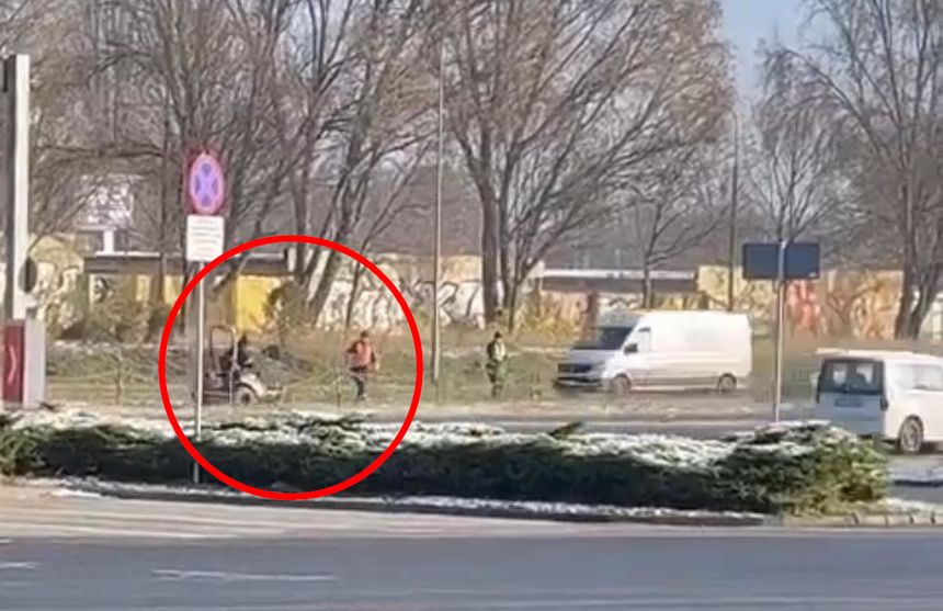 Koszenie trawnika zimą w Poznaniu