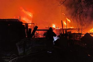 pożar ogródków działkowych