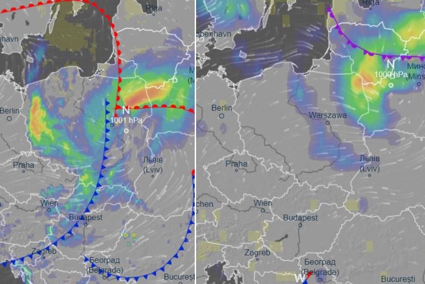 Mapa deszczu