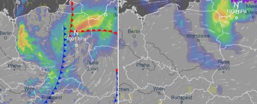 Mapa deszczu