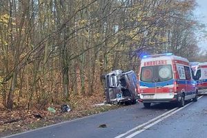 Wypadek busa niedaleko Barlinka