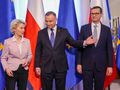 Przewodniczaca Komisji Europejskiej Ursula von der Leyen z wizyta w Polsce. Spotkanie z prezydentem Andrzejem Duda i premierem Mateuszem Morawieckim w Belwederze.