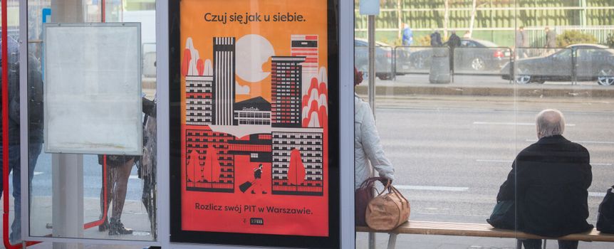 plakat Rozlicz swój PIT w Warszawie