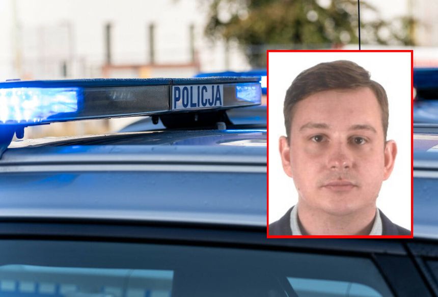 Policja i wizerunek poszukiwanego Sebastiana Majtczaka