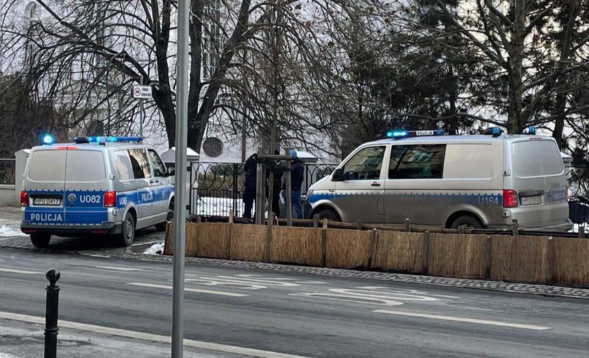 Akcja policji na ul. Grobla w Poznaniu