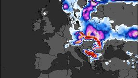 Mapa prawdopodobieństwa opadów śniegu