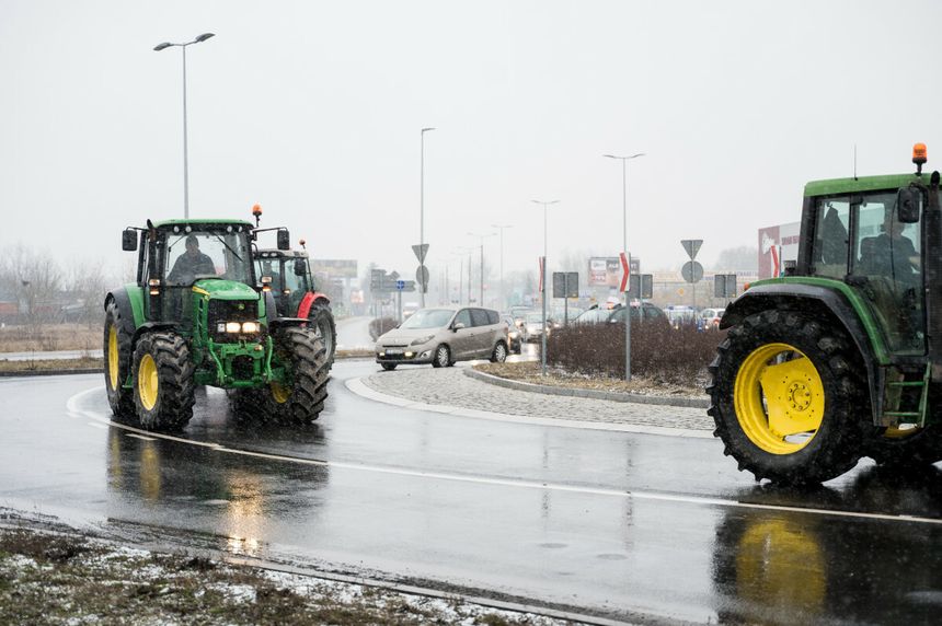 Protest rolników w Toruniu