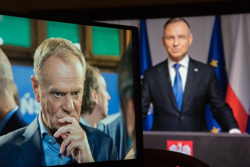 Donald Tusk i Andrzej Duda