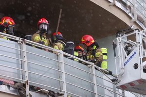 Pożar przy ulicy Bogusławskiego w Warszawie