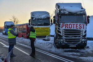Trwa protest przewoźników