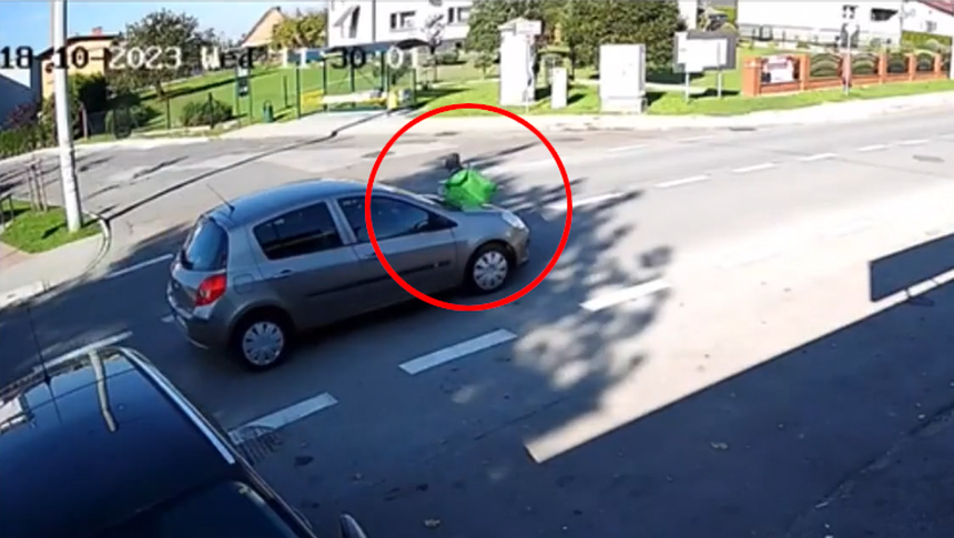 Moment potrącenia chłopca