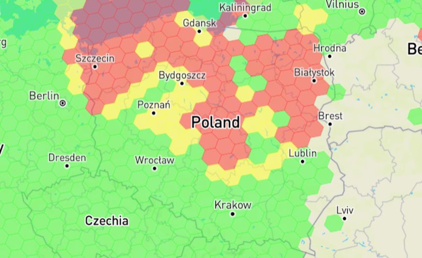 Zakłócenia GPS nad Polską