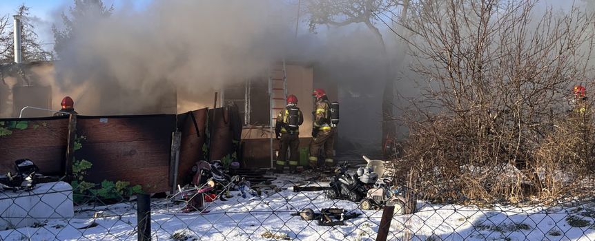 Pożar w gdańskiej dzielnicy Olszynka