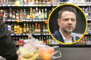 Rafał Trzaskowski/sklep z alkoholem