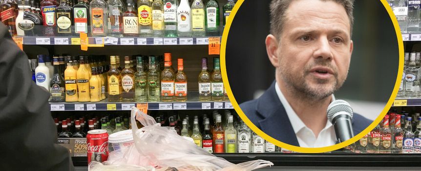 Rafał Trzaskowski/sklep z alkoholem