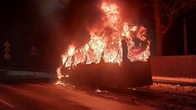 autobus spłonął w Markach