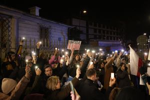 Protest przed ambasadą Rosji
