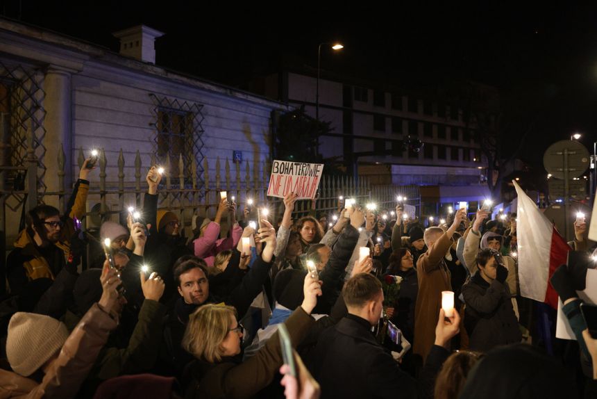 Protest przed ambasadą Rosji