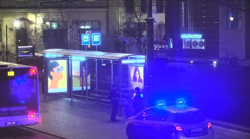 interwencja straży miejskiej na przystanku