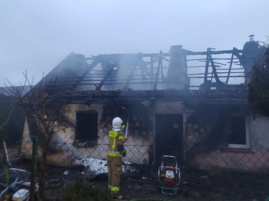 Pożar domu w Mieczewie