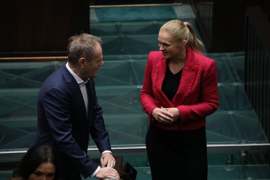 Donald Tusk i Barbara Nowacka