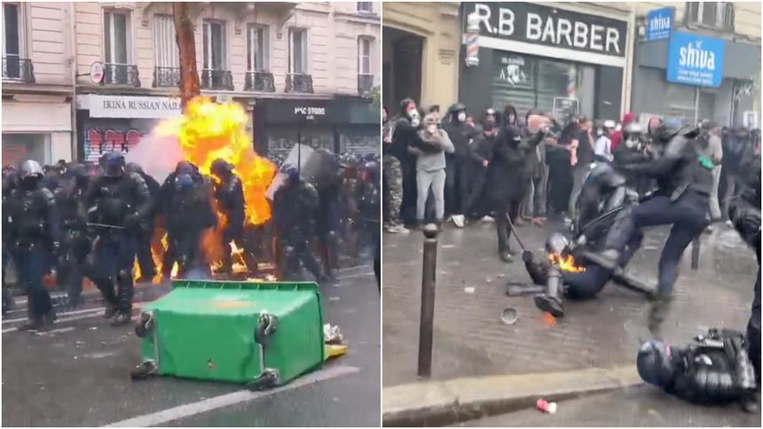 Gwałtowne protesty w Paryżu