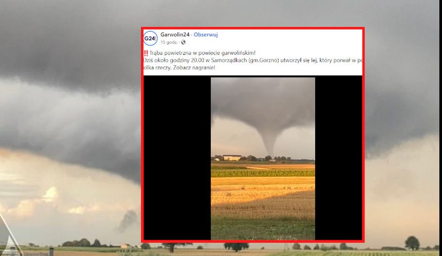 Trąba powietrzna Garwolin