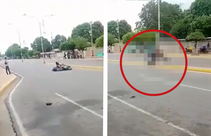 14-latek rozbił się gokartem na latarnii