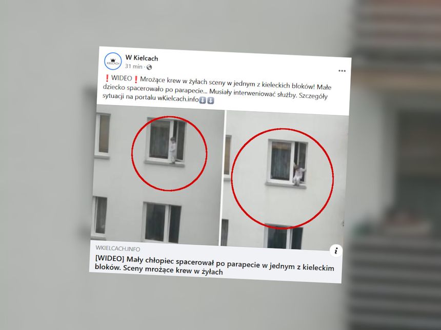 trzylatek na parapecie
