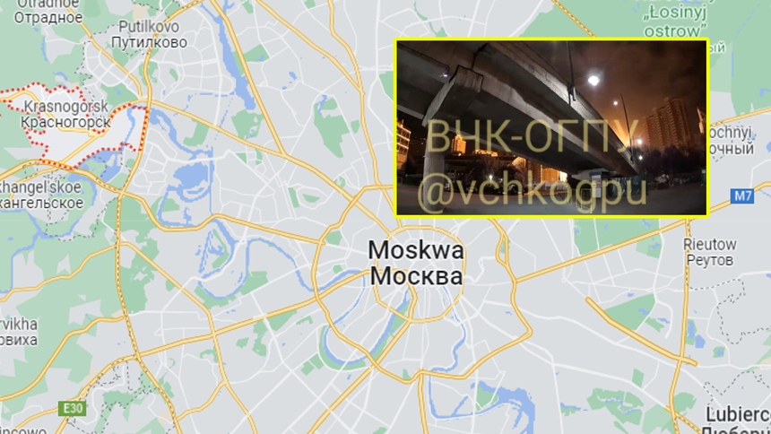 Atak dronów na Moskwę