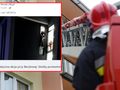Konin. Uratowali zwisającego z okna
