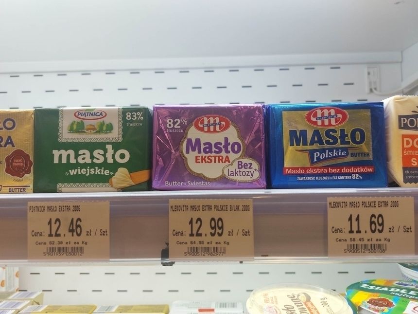 masło w sklepie