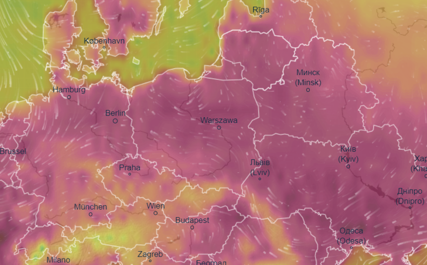Mapa temperatury