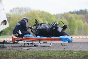Wypadek motocyklisty