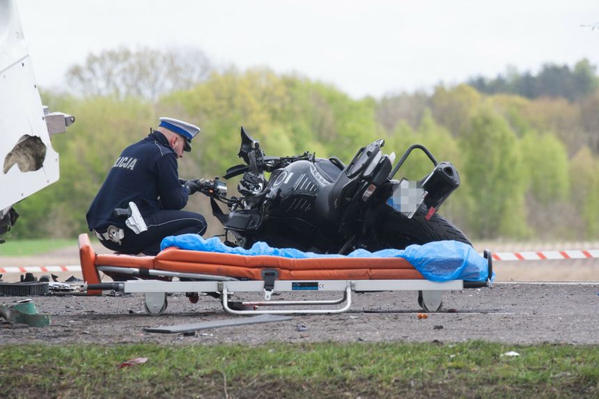 Wypadek motocyklisty