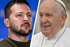 Wołodymyr Zełenski i papież Franciszek