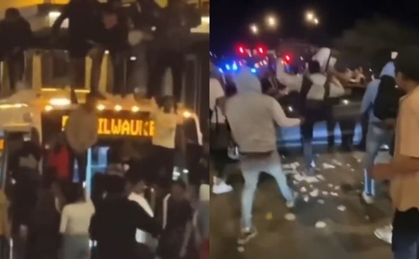 wściekły tłum w Chicago